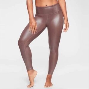 NWT Athleta Pink Elation Shimmer Tight Legging